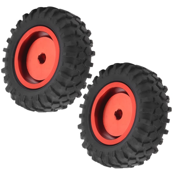 2 kpl kuorma-auton pyörän kumirengas, halkaisija 55 mm alumiiniseos sopii WPL D12 1/10 RC CarRed