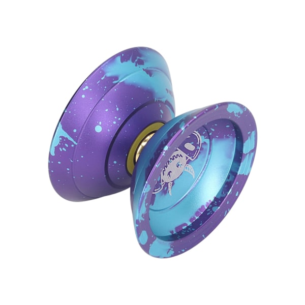 Yo Toy 2 Rotasjonsmoduser String Trick De-stressende Uresponsive Yo-yo med Kulelager for Barn Lilla