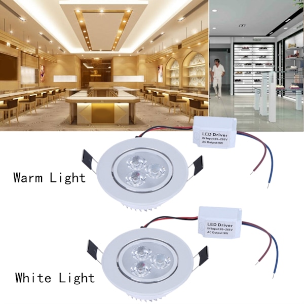 9W LED Infälld Taklampa Downlight Justerbar Dimbar Spotlight Lampa för Hotell Smyckeskåp