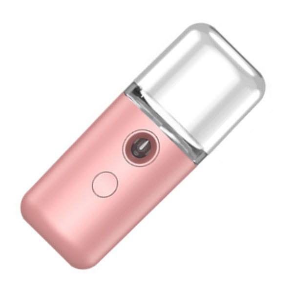 Nano ansiktsmistsprayer ABS-hus Fickstorlek USB-laddning Vatten ansiktsfuktare för hydrering Rosa