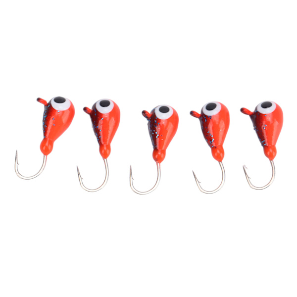 5 stk Isfiske Jigs Kit Isfiske lokkersett for utendørs ferskvann saltvann 5mm