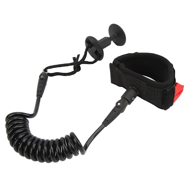 5,5 mm 1,2 meter Paddle Board Håndledsrem Elastisk TPU Håndleds Surf Leash Stand Up Paddle Leash til Surfboard Sort