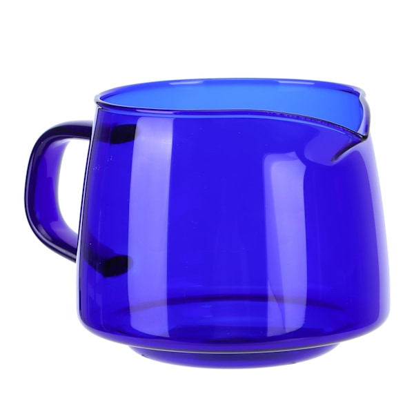 300 ml kaffekopp i högt borosilikatglas, delningsbar mugg, dryckesredskap, kaffeaccessoarer, blå