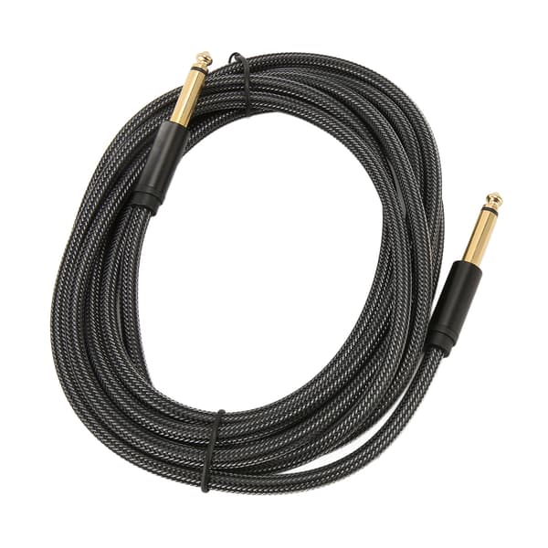 Gitarrkabel Professionell 1/4 tum 6,35 mm hane Nylonflätad instrumentförstärkarkabel för bas, keyboards, högtalare 3m / 9.8ft