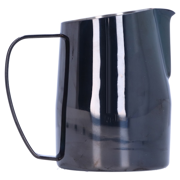 450 ml melkeskummerkanne i rustfritt stål, kaffekanne, latte art-kopp for hjem, kafé, svart