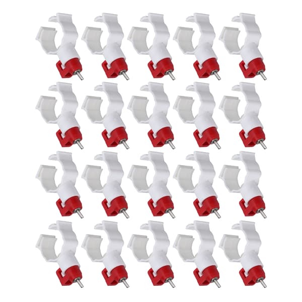 20 stk. kyllingevandnipler Multifunktionel kyllingenippelfoder til fjerkræ, kyllinger, ænder, fugle
