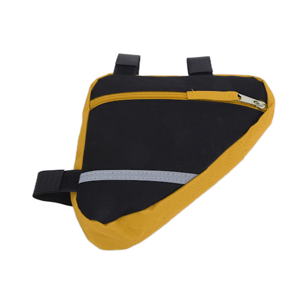 Cykeltrekanttaske Holdbar Multifunktionel Cykeltaske Nylon Cykeltilbehør til Udendørs Cykling Gul