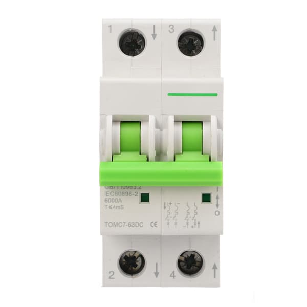 Solar PV-system afbryder Miniature DC550V Termisk Magnetisk Udløser Afbryder 2P 40A