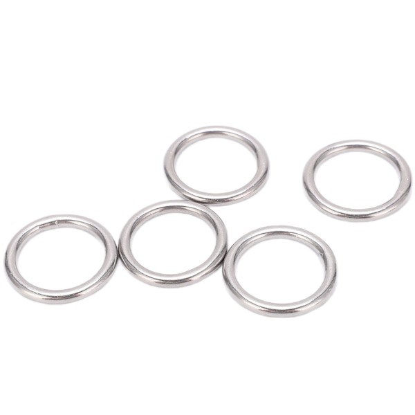 5 kpl 304 ruostumattomasta teräksestä valmistettuja pyöreitä O-renkaita saumattomia monikäyttöisiä hitsausmetallisia O-renkaita merivenevarusteisiin joogarenkaisiin 4x25mm
