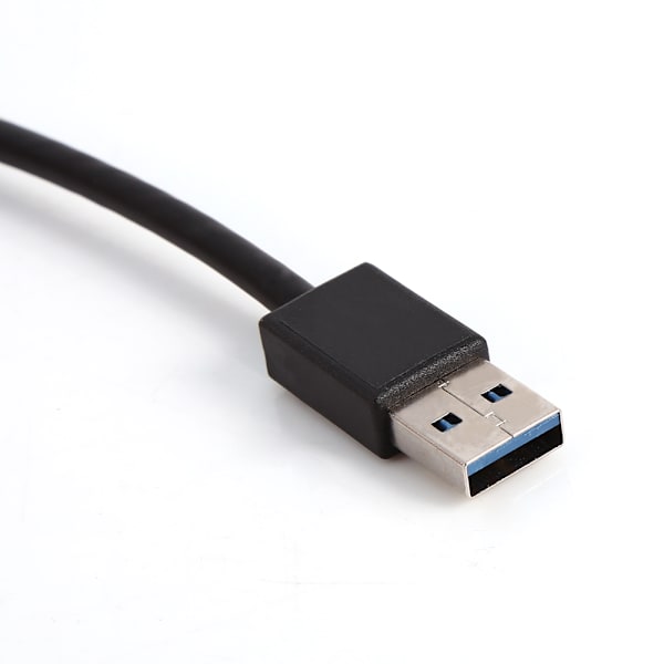 High Speed ​​4 Port USB 3.0 Hub Converter Adapter Bærbar Extender til Macbook kortlæser Sort