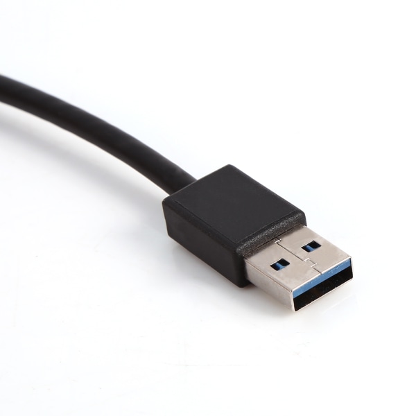 High Speed ​​4 Port USB 3.0 Hub Converter Adapter Bärbar förlängare för Macbook kortläsare Svart