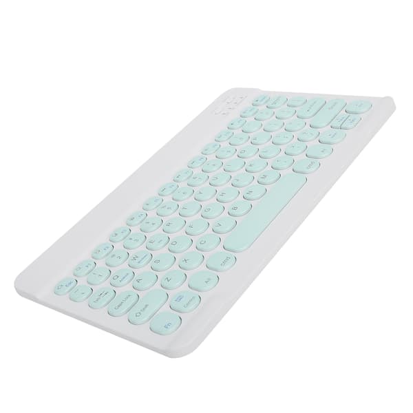 Trådløst Bluetooth-tastatur til tablet, smartphone, computer, rund tastehætte, 10 tommer, lysegrøn