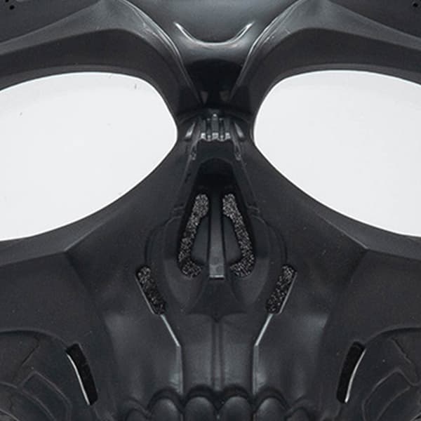 Rideansiktsmaske Briller Skull Form ABS Ramme PC Linse for Øyebeskyttelse