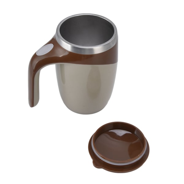 380 ml självomrörande kaffemugg automatisk magnetisk blandning rostfritt stål mugg multifunktionell för te varm choklad mjölk