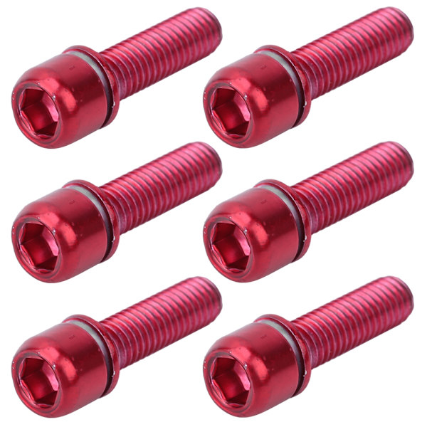 M5x18mm polkupyörän varren ruuvipultti välilevyllä teräspyörän ohjaustangon osat punainen