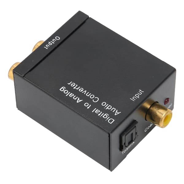 Digital koaksial optisk til analog lydkonverter adapter EU-plugg 100-240V