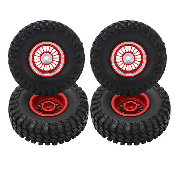 4 kpl RC-ajoneuvon pyörät renkaat sarja 55mm alumiiniseos etu- ja takapyörät AXIAL SCX24 1/24 RC-autolle CrawlerRed