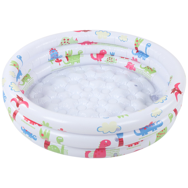 90CM Baby Swimming Pool Dinosaur Mønster Rund Oppustelig Børne Vandlege Pool