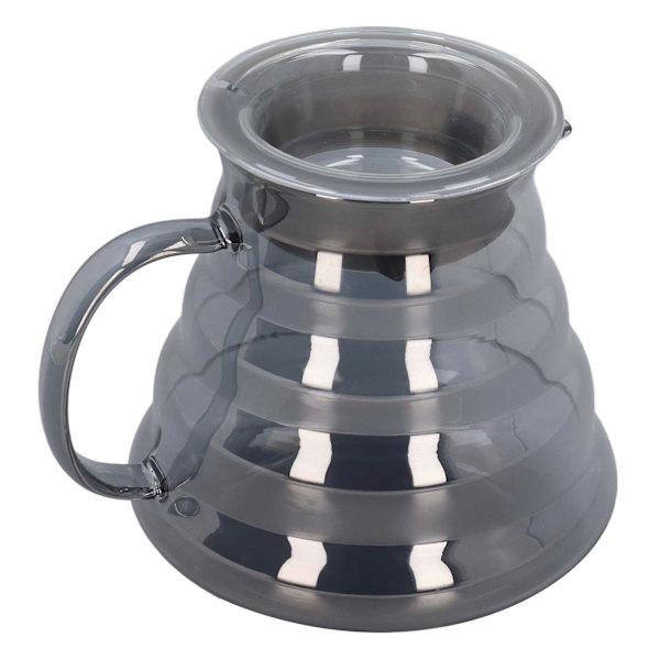 Elektroplettet grå kaffekanne i høyt borosilikatglass, håndkaffeserveringskanne for hjem og butikk, 500 ml