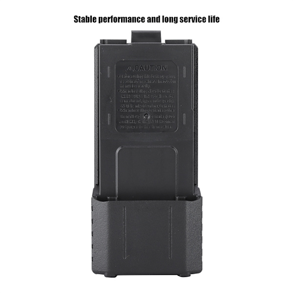 Bærbar lang, svart batteriveske i plast for BAOFENG UV 5R, UV 5RB, UV 5RE, UV 5Re
