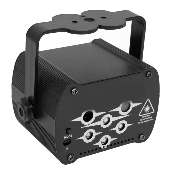 DJ Disco Scene Party Lys LED UV Lydaktivert Flash Strobelys med Fjernkontroll for Fester Bar 6 Hull USB-Lading
