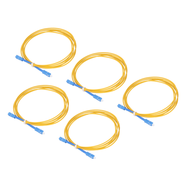 5PCS optisk fiberförlängningskabel Single Mode LSZH-mantel fiberoptisk patchkabel Telecom Grade