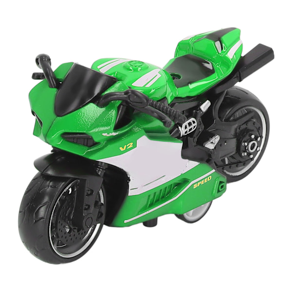 Drag tillbaka motorcykel leksak innovativ simulering legering motorcykel modell för barn presenter samling grön