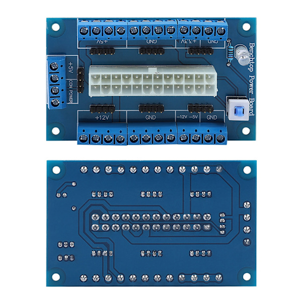 24/20Pin ATX Strømforsyning Bench Top Breakout Board Modul Adapter til Computer PC