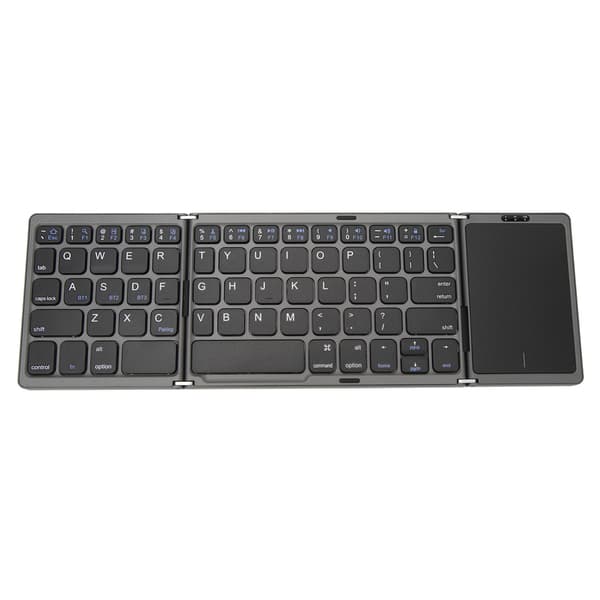 Sammenfoldeligt Bluetooth-tastatur bærbart trådløst foldetastatur med touchpad til Windows til Android