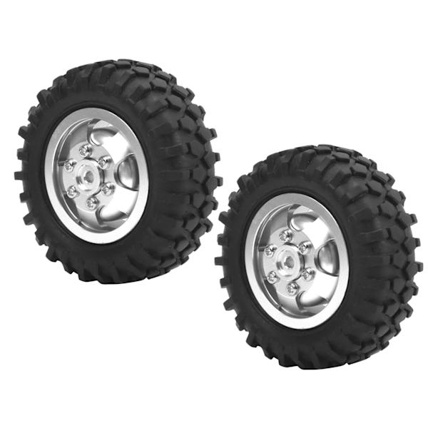 2 kpl kuorma-auton pyörän kumirengas, halkaisija 55 mm alumiiniseos sopii WPL D12 1/10 RC CarSilverille