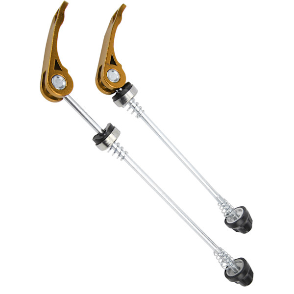 2stk Road Mountain Cykel Quick Release Skewers Bike Forreste Bagspyd Tilbehør Gyldent