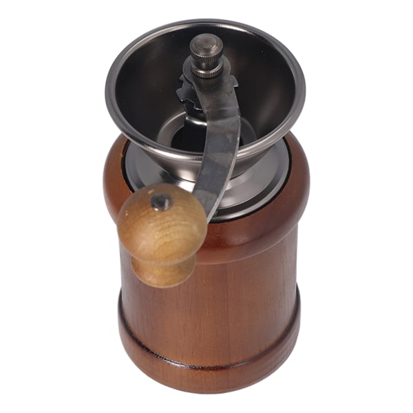 Kaffe Kvarn Manuell Ek Rostfritt Stål Retro Ergonomisk Vevarm Konisk Slipning Kärna Bärbar Kaffeböna Kvarn Mörk Färg