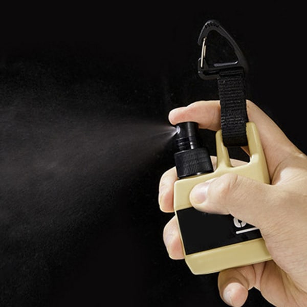 80ml Mist Sprayer Sport Spray Flaska Mini Outdoor Pump Flaska Camping Bärbar Sprayer Container med krok för resor Khaki
