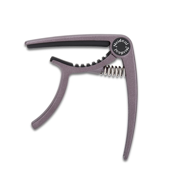 Enkelhånds Quick Change Metal Guitar Capo Clamp for folkeakustiske gitarer mørkebrun