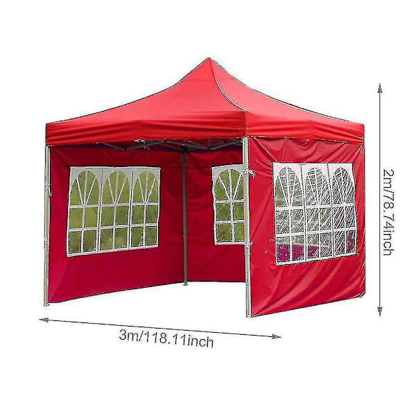 Foldable Waterproof Garden Gazebo Wedding Party Tent Red