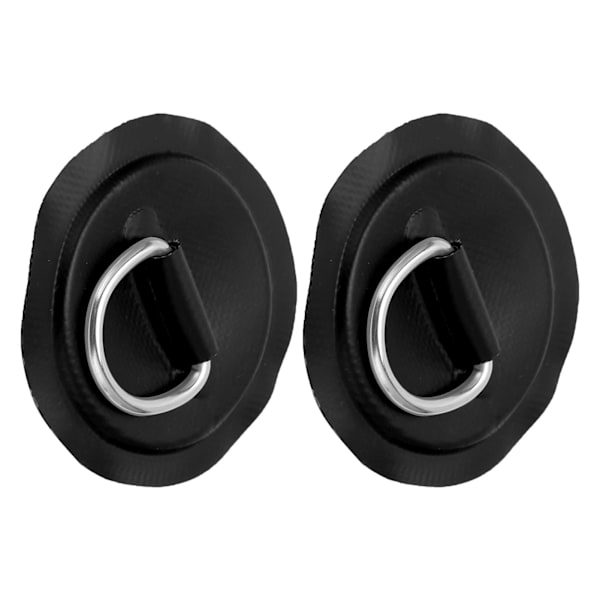 D Ring Pad Patch PVC Kumivene Lautta Dinghy Kanootti Surffilauta Kajakki Tie Down FittingMusta