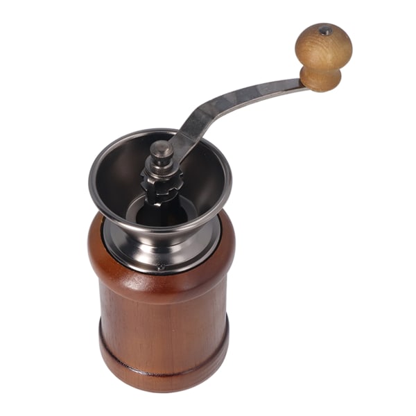 Kaffe Kvarn Manuell Ek Rostfritt Stål Retro Ergonomisk Vevarm Konisk Slipning Kärna Bärbar Kaffeböna Kvarn Mörk Färg