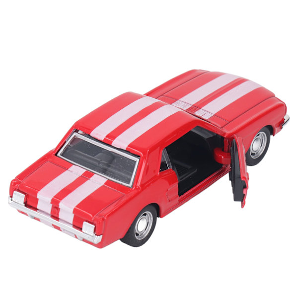 Retro-auto malli 1/32 mittakaavassa Vedä taakse Seos Klassinen ajoneuvo lelu Avattavilla ovilla Lapsille Keräilijöille Punainen