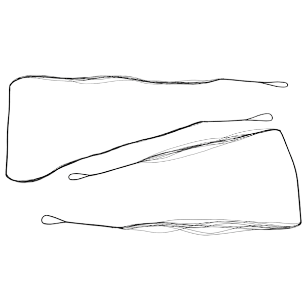 2 stk Bueskydning Bowstring Recurve Bue String 12 tråde 145cm/57.1in 117cm/46.1in Erstatning