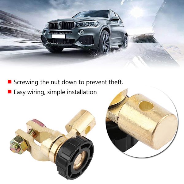 Universal Bil Auto Batteri Link Terminal Afbryder Master Afbryder Isolator Sort
