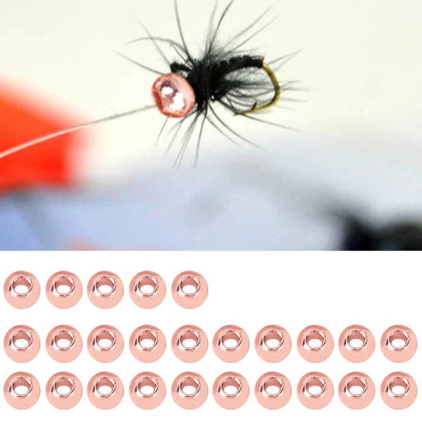 25 stk slissede wolframfluebindeperler Jigkroker fiskeutstyrtilbehør (3,8 mm)