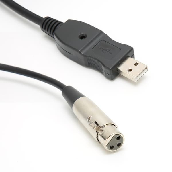 USB Hann til XLR Hunn Adapterkabel 3M Studio Lyd Mikrofon Opptak Koblingsledning