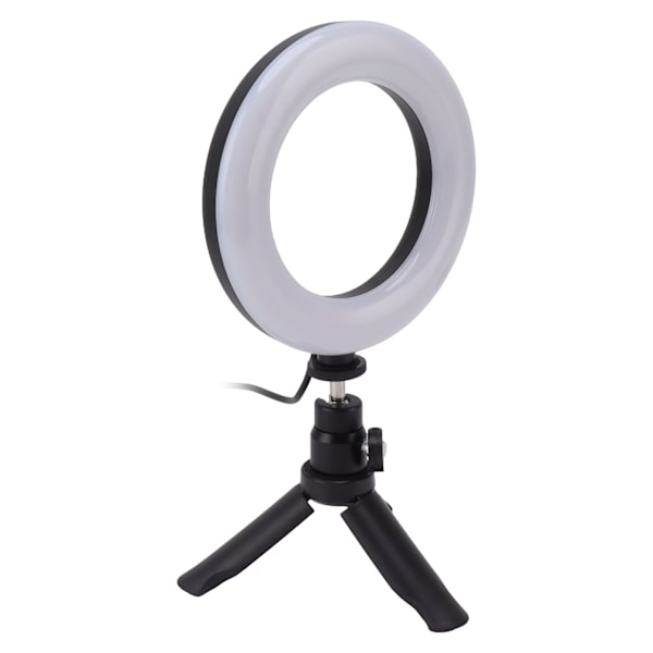 Selfie Ring Light LED Blødt Lys 5 Farvetemperatur Udfyldningslys med Klips til Livestreaming