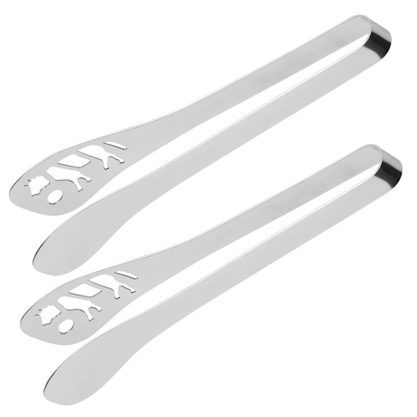 2 stk. madpincet i rustfrit 304 rustfrit stål steak BBQ bageklemme