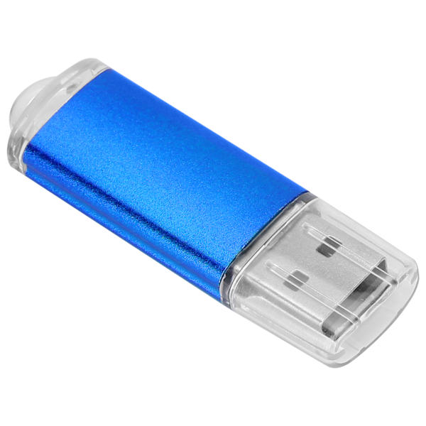 USB Flash Drive Gjennomsiktig deksel Blå bærbar lagringsminnepenn for PC-nettbrett128GB