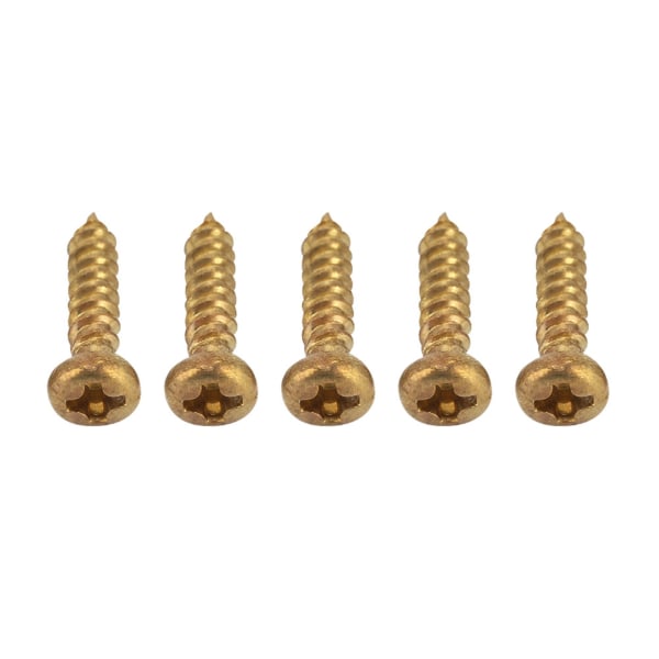 50 stk krom monteringsskruer for gitarmaskinhoder Tuning Pegs Tunere (gyldne)