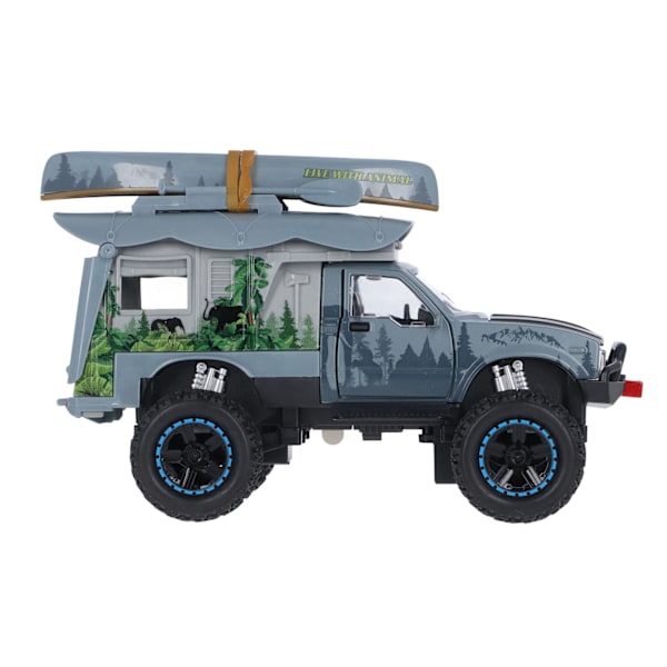 Maastoauto Malli 1/24 Mittakaavassa Seos Eläväinen Kestävä Lasten Autolelu Lahjaksi Sininen Harmaa