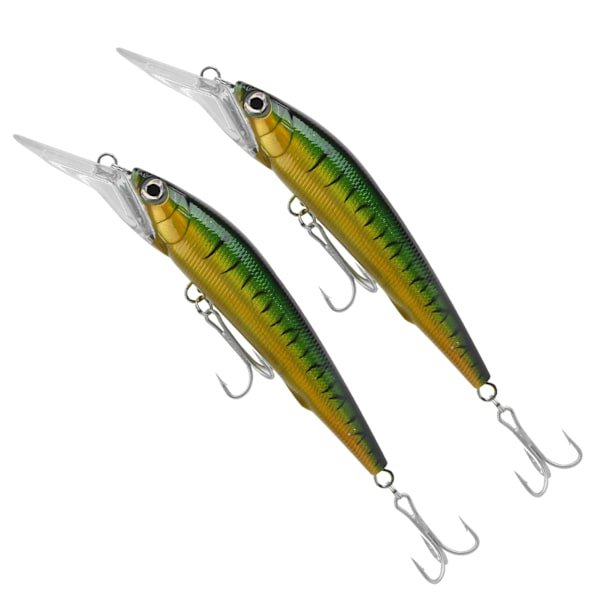 2 stk kunstig plastsimulering dypdykking Minnow lokke agn fisketilbehør2#