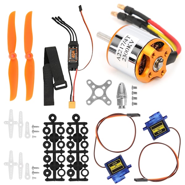 RC-kaukosäädin Lentokone 2217 KV2300 Moottori 6035 Potkuri Servo 40A XT60 ESC Set