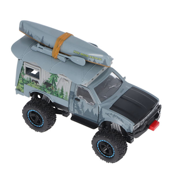Maastoauto Malli 1/24 Mittakaavassa Seos Eläväinen Kestävä Lasten Autolelu Lahjaksi Sininen Harmaa